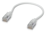 Ubiquiti UACC-Cable-Patch-EL-C6A-0.15M-W netværkskabel Gennemsigtig, Hvid 0,15 m Cat6a