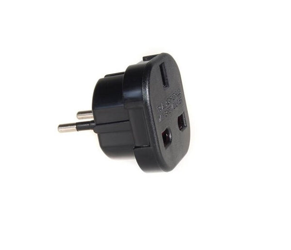 Maclean MCE72 strømstik adapter Type C (eurostik) Type G (UK) Sort