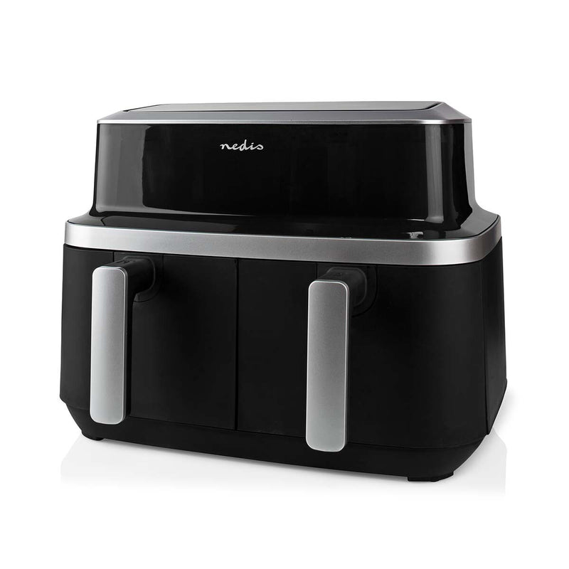 Nedis KAAF320BK frituregryde Dobbelt 4,2 L Enkeltstående 2600 W Varmluftsteger Sort