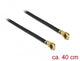 DeLOCK 89645 koaxial kabel 1.13 0,4 m MHF IV/ HSC MXHP32 Sort, Guld