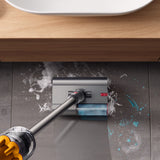 Dyson V12 Submarine 3-i-1-stavstøvsuger Batteri Tør&våd HEPA Poseløs 0,35 L Nikkel, Gul