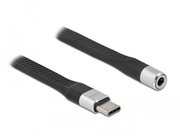 DeLOCK 86942 kabel til mobiltelefon Sort, Sølv 0,1 m USB C 3.5mm