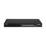 Edimax GS-5216PLC netværksswitch Administreret Gigabit Ethernet (10/100/1000) Strøm over Ethernet (PoE) Sort