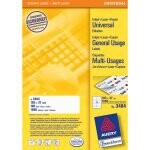 Avery Universal Labels, White 105x37mm selvklæbende etiket 1600 stk