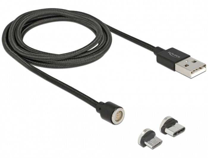 DeLOCK 85723 USB-kabel USB 2.0 1,1 m USB A USB C/Micro-USB B 0,48 Gbit/sek. Sort