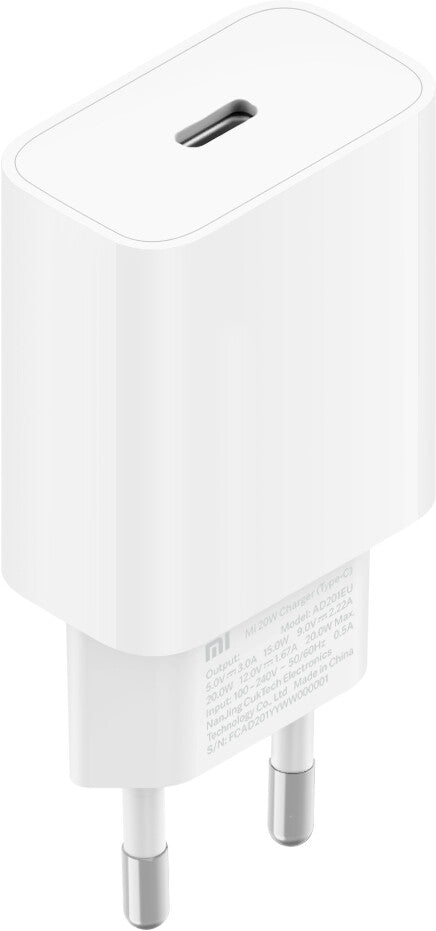 Xiaomi Mi 20W Bærbar spillekonsol, Smartphone, Tablet Hvid Vekselstrøm Hurtig opladning Indendørs