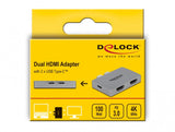 DeLOCK 64123 dockingstation USB 3.2 Gen 1 (3.1 Gen 1) Type-C Grå