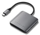 Satechi ST-H4CPDM interface hub USB Type-C 10000 Mbit/s Grå