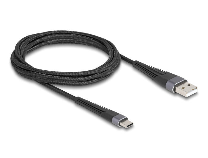 DeLOCK 81122 USB-kabel USB 2.0 2 m USB A USB C 0,48 Gbit/sek. 60 W Sort