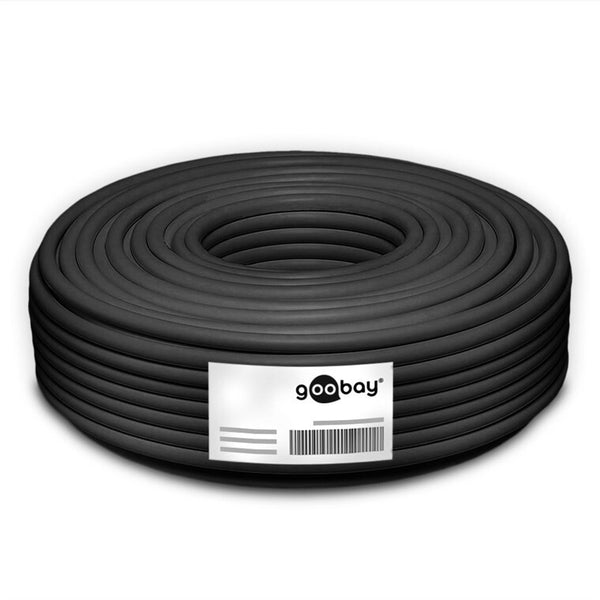 Goobay 50093 koaxial kabel RG-58 100 m Koaksial Sort