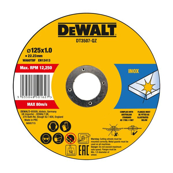 DeWALT DT3507-QZ tilbehør vinkelsliber Skæreskive