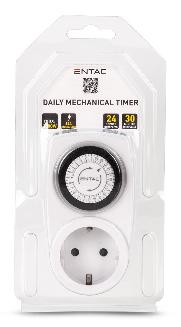 Entac EMT24-1E strømstik adapter Hvid, Sort