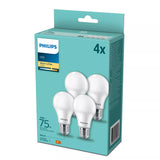 Philips Pære 75 W A60 E27 x 4