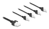 DeLOCK 90173 el-ledning Sort 1 m 4 x DC