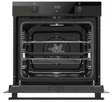 Amica TED37739ArBA+V STEAM PIZZA Stor Sort, Rustfrit stål Sensor, Dreje