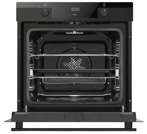 Amica TED37739ArBA+V STEAM PIZZA Stor Sort, Rustfrit stål Sensor, Dreje