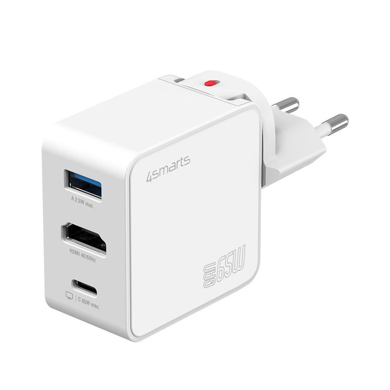 4smarts 541711 oplader til mobil enhed Universel Hvid Vekselstrøm Hurtig opladning Indendørs
