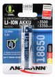 Ansmann 1307-0001 husholdningsbatteri Genopladeligt batteri 18650 Lithium-Ion (Li-Ion)