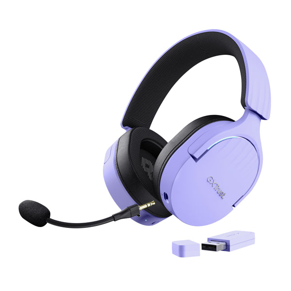 Trust GXT 491P FAYZO Headset Kabel & trådløs Spil USB Type-A Bluetooth Sort, Lilla
