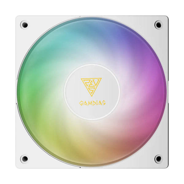 GAMDIAS NOTUS M1-1201 WH ARGB Processor Væskekølingssæt 12 cm Hvid 1 stk
