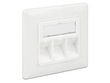 DeLOCK 86194 stikkontakt RJ-45 Sølv, Hvid