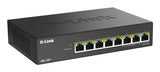 D-Link DMS-108P/E netværksswitch Ikke administreret 2.5G Ethernet (100/1000/2500) Strøm over Ethernet (PoE) Sort