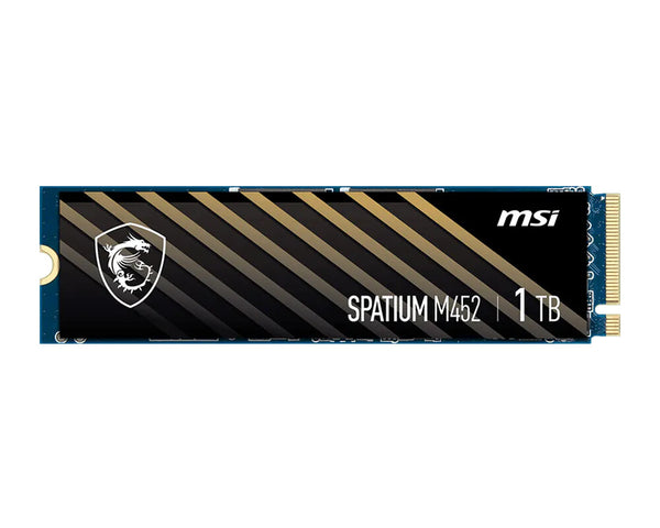 MSI SPATIUM M452 PCIE 4.0 NVME M.2 1TB intern solid state drev PCI Express 4.0 3D NAND