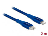 DeLOCK 85417 Lightning kabel 2 m Blå