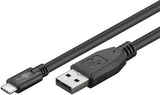 Goobay 55469 USB-kabel USB 2.0 3 m USB C USB A 0,48 Gbit/sek. Sort