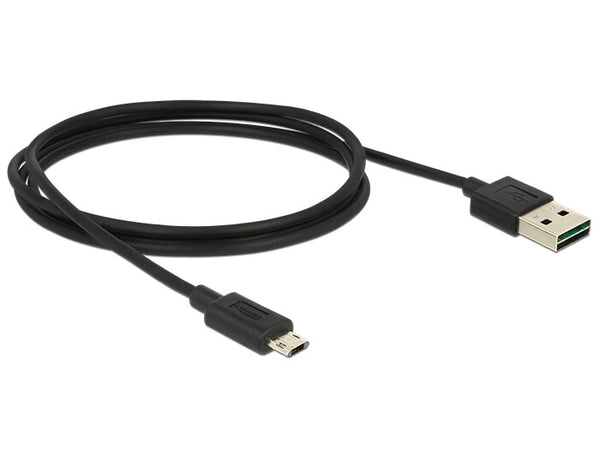 DeLOCK 83844 USB-kabel USB 2.0 1 m USB A Micro-USB B 0,48 Gbit/sek. Sort