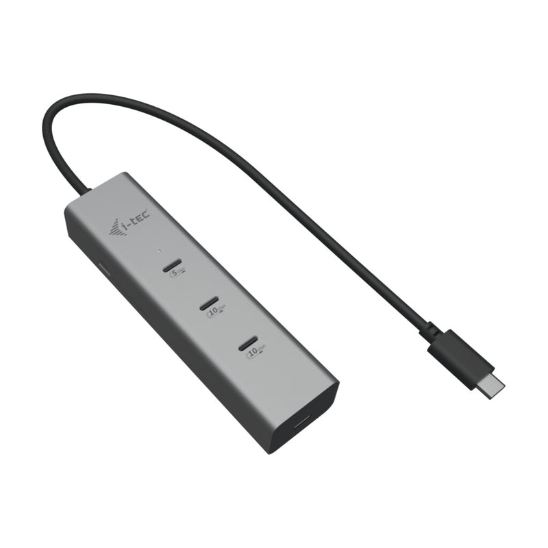 i-tec Metal C31HUBMETAL8KPDPRO interface hub USB Type-C 10000 Mbit/s Sølv