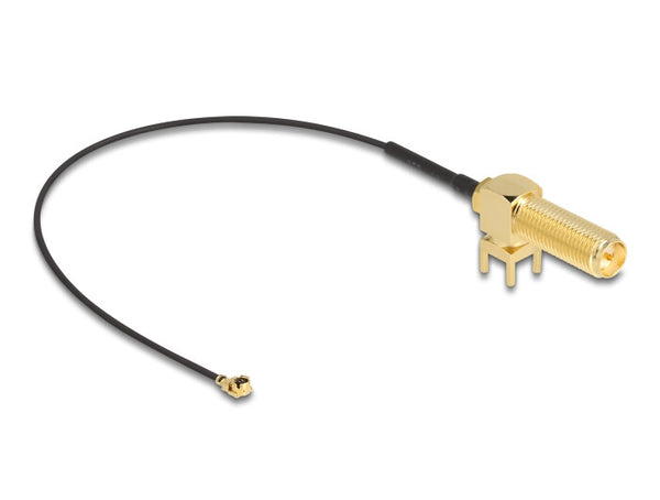 DeLOCK 12039 koaxial kabel 0,15 m RP-SMA I-PEX MHF1 Sort