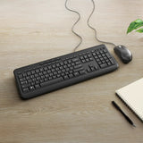 Incase Designed by Microsoft Wired Desktop 600 tastatur Mus inkluderet Universel USB QWERTY Fransk Sort