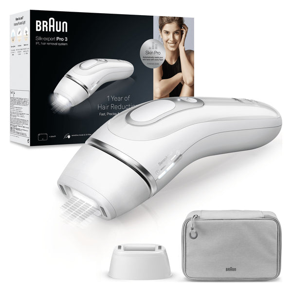 Braun Silk-expert Pro Silk expert Pro 3 PL3020 Intenst pulserende lys (IPL) Sølv, Hvid