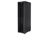 Lanberg FF01-8047-12BL stativ 47U Fritstående reol Sort