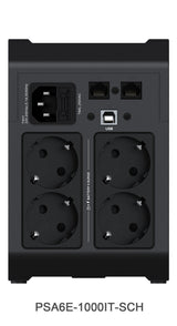 Vertiv PSA6E-1000IT-SCH UPS-enhed Interaktivt indgangsstik 1 kVA 525 W 4 AC stikkontakt(er)