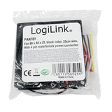LogiLink FAN101 Computerkølesystem Computerkabinet Ventilator 8 cm Sort 1 stk