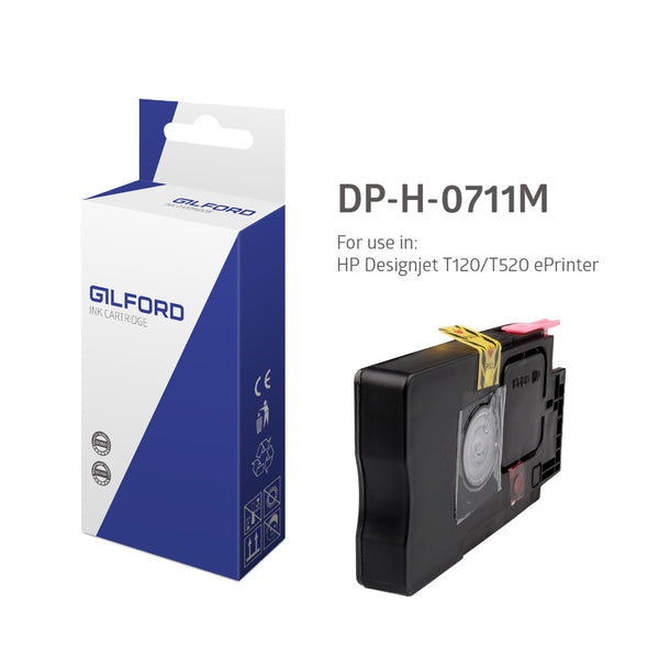 Gilford DP-H-0711M blækpatron 1 stk Kompatibel Magenta