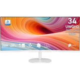 MSI Pro MP341CQW E12 computerskærm 86,4 cm (34") 3440 x 1440 pixel UltraWide Quad HD Hvid