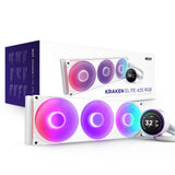 NZXT Kraken Elite 420 RGB Processor Alt-i-en væskekøler 14 cm Hvid 1 stk