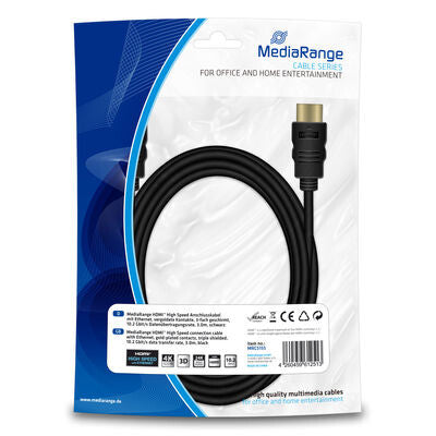 MediaRange MRCS155 HDMI-kabel 3 m HDMI Type A (Standard) Sort