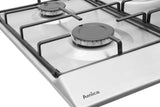 Amica PGA6100BPR kogeplade Børstet stål Indbygget 59 cm Gaskomfur 4 zone(s)