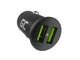 Green Cell GC CADM-GC-36AA - USB-Ladegeraet 36 W 2x USB-A schwarz Lommelygte, GPS, Hovedtelefoner, Mobiltelefon, Navigator, Andet, Bærbar højttaler, Strømbank, Smartphone, SmartWatch, Tablet, Telefon, Universel Sort Cigartænder Hurtig opladning Automatisk