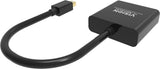 Vision TC-MDPVGA/BL videokabel adapter Mini DisplayPort VGA (D-Sub) Sort