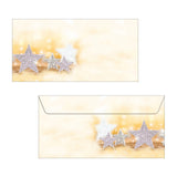 Sigel DU035 kuvert DL (110 x 220 mm) Beige, Sølv 50 stk