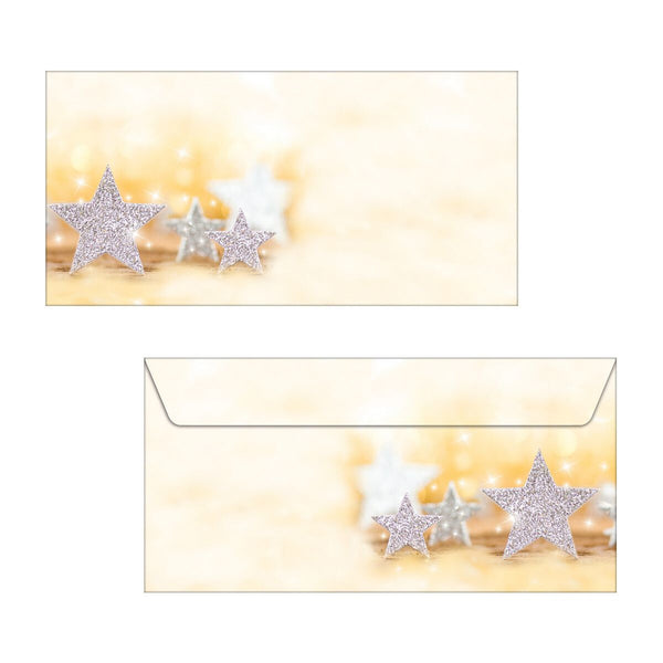Sigel DU035 kuvert DL (110 x 220 mm) Beige, Sølv 50 stk