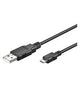 Goobay USB micro-B 180, 1.8m USB-kabel 1,8 m Micro-USB B USB A Sort