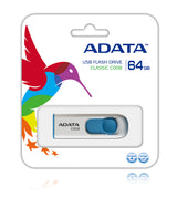 ADATA 64GB C008 USB-nøgle USB Type-A 2.0 Blå, Hvid