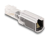 DeLOCK 88168 kabel kønsskifter RJ10 Sort, Transparent