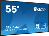 iiyama LH5541UHS-B2 skilte display Kiosk design 138,7 cm (54.6") LCD 500 cd/m² 4K Ultra HD Sort Indbygget processer 24/7